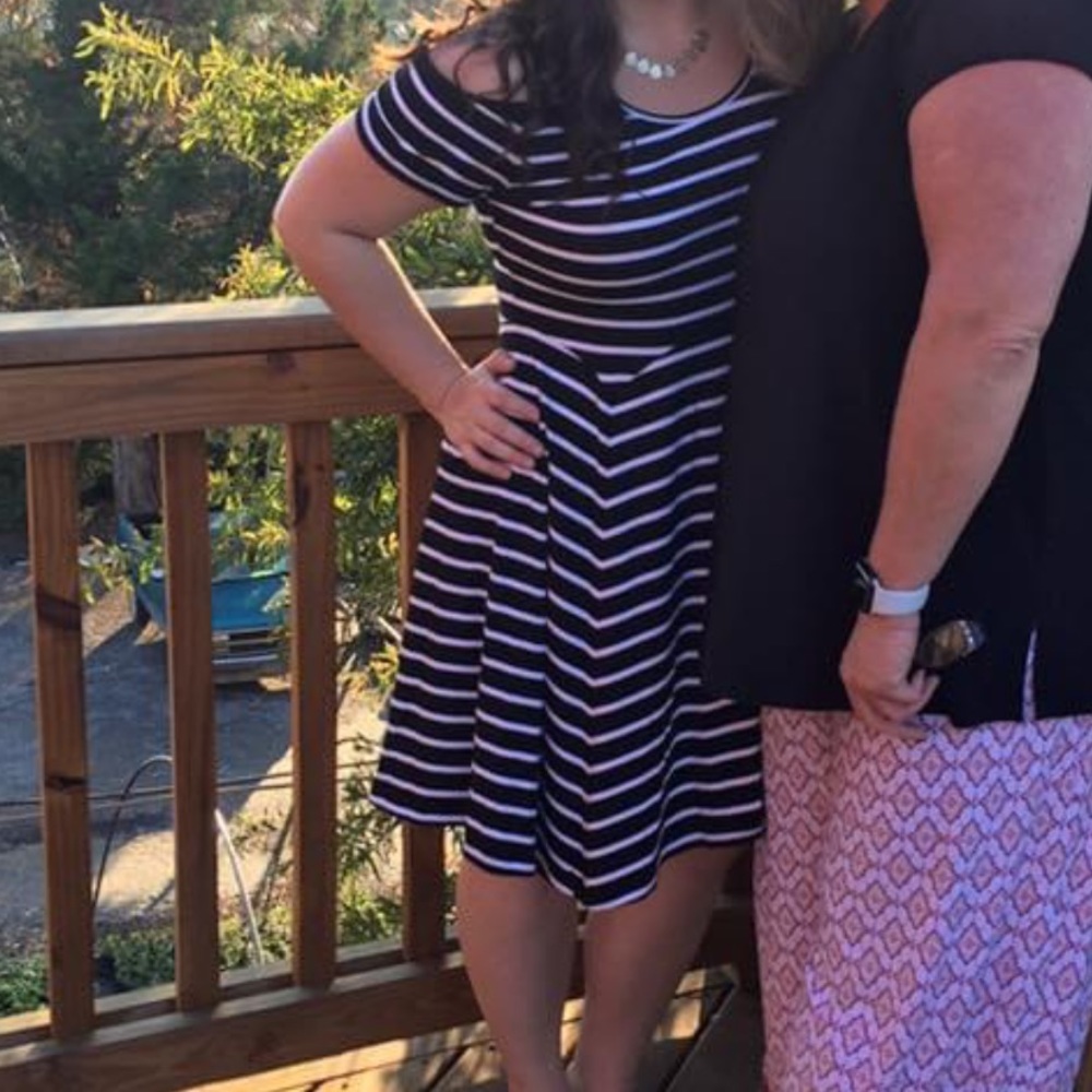 B&W Striped xhileration dress. From Target. XL.